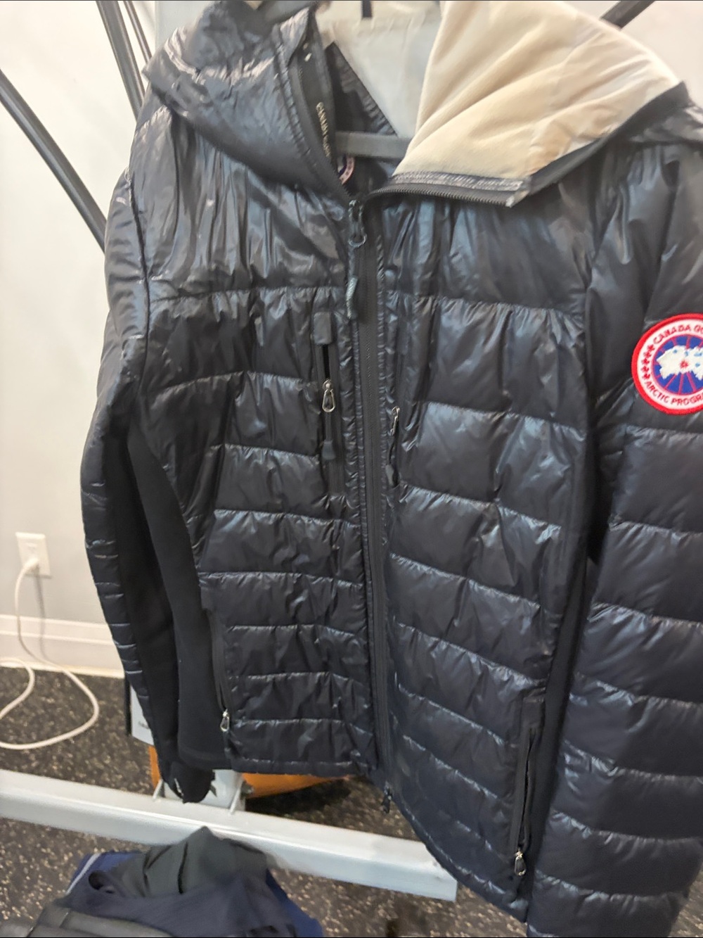 Canada Goose Black Quilted Hooded Puffer with Cream Lining - Picture 7 of 16